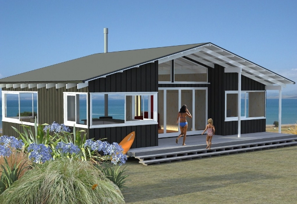 Front view of proposed new beach house